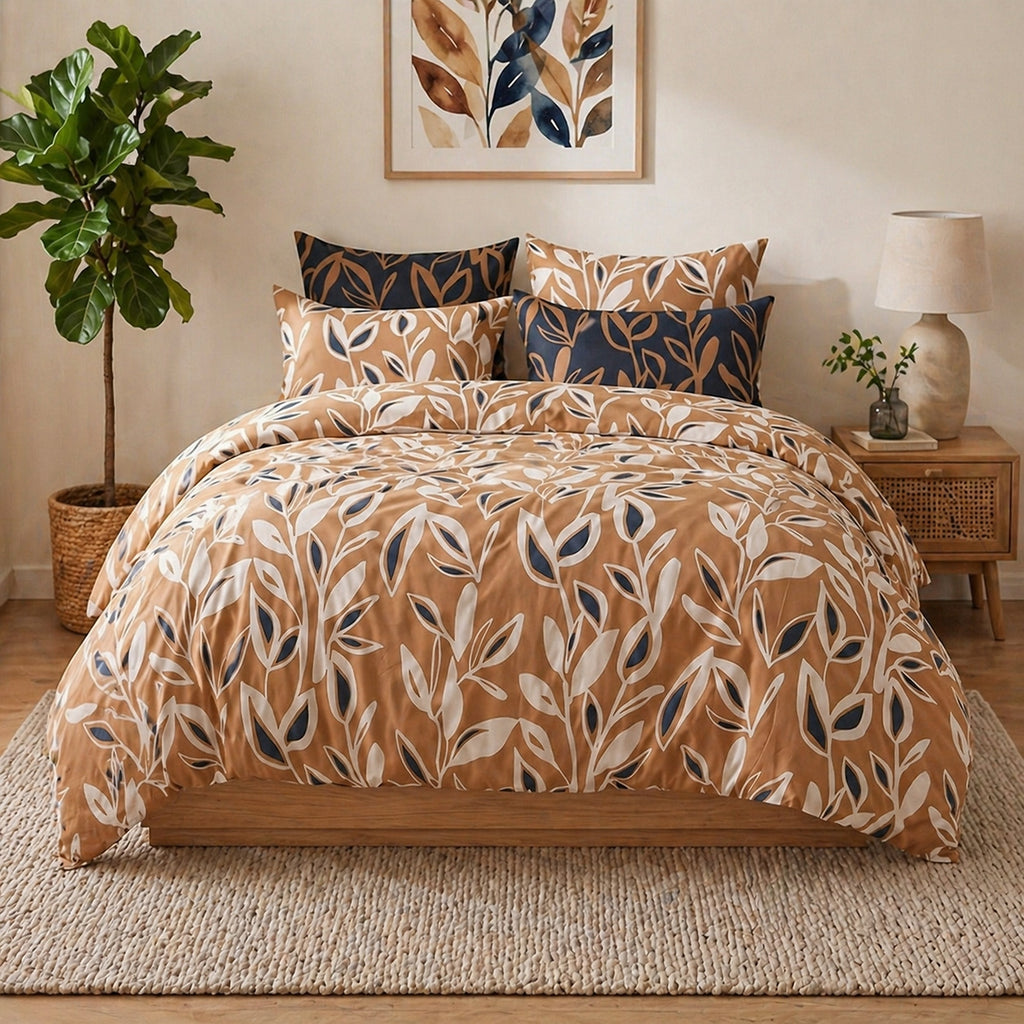 Linda - Juegos de Cama Funda Nórdica 3 Piezas de Algodón de 57 Hilos - 100 % Algodón 57 hilos - Estampado