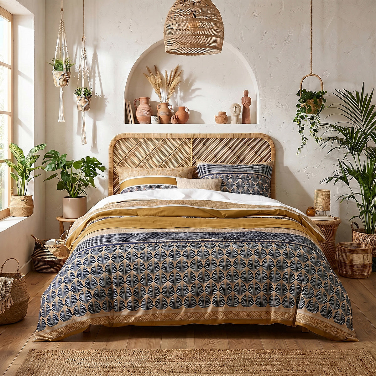 Celorn - Parures de Lit Housse de Couette 3 Pcs - 100% Coton 57fils - Imprimé