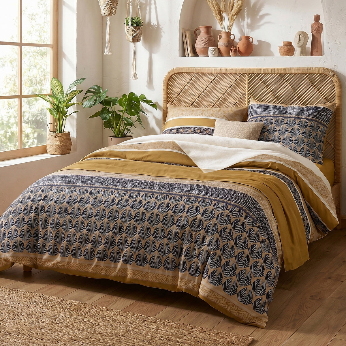 Celorn - Parures de Lit Housse de Couette 3 Pcs - 100% Coton 57fils - Imprimé