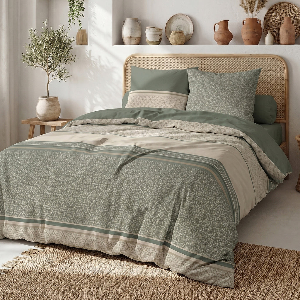 Cylus - Parures de Lit Housse de Couette 3 Pcs - 100% Coton 57fils - Imprimé