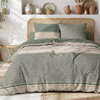 Cylus - Parures de Lit Housse de Couette 3 Pcs - 100% Coton 57fils - Imprimé