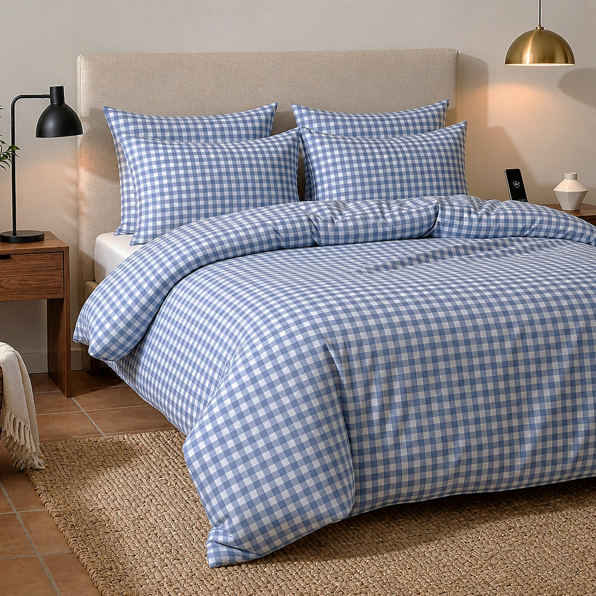 Celestin - Parures de Lit Housse de Couette 3 Pcs - 100% Coton 57fils - Imprimé