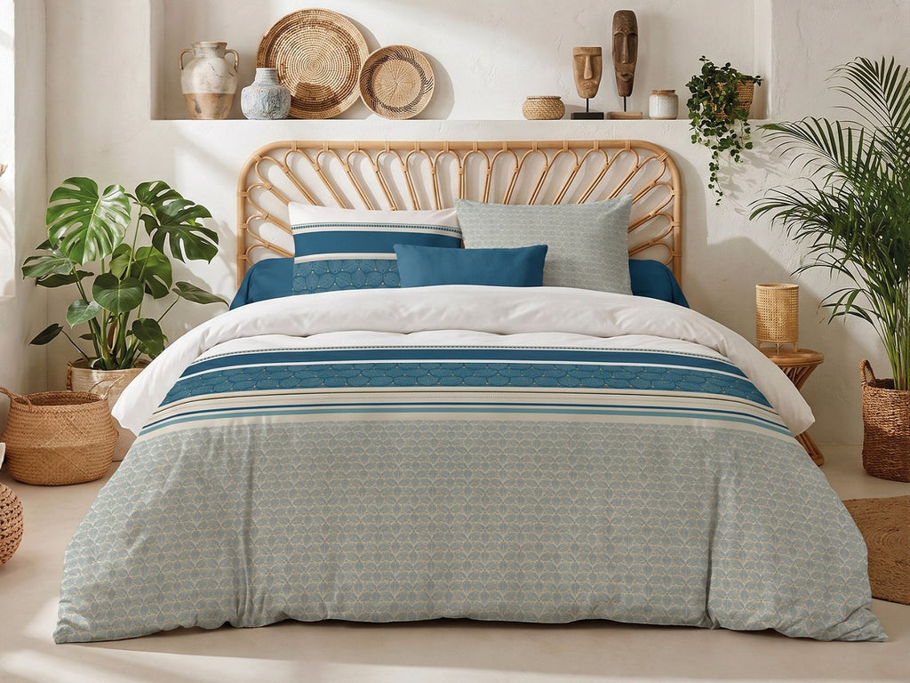 Uriance - Parures de Lit Housse de Couette 3 Pcs - 100% Coton 57fils - Imprimé