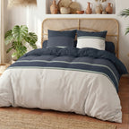 Andy - Parures de Lit Housse de Couette 3 Pcs - 100% Coton 57fils - Imprimé