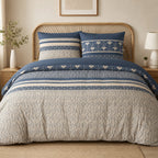 Havril - Parures de Lit Housse de Couette 3 Pcs - 100% Coton 57fils - Imprimé