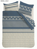 Havril - Parures de Lit Housse de Couette 3 Pcs - 100% Coton 57fils - Imprimé