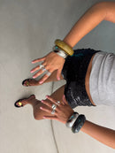 Pulsera de plata atrevida