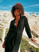 Black Water Shirt Dress 