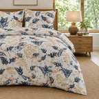 Oizel - Parures de Lit de Couette 3pcs avec 2 Taies - 100% Percale de Coton 71 Fils - Imprimé