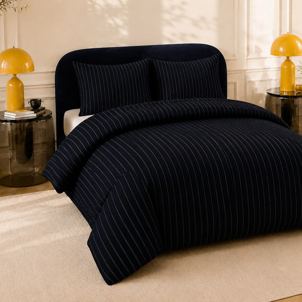 Loyd - Parures de Lit de Couette 3pcs avec 2 Taies - 100% Percale de Coton 71 Fils - Imprimé