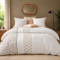 Rosalb - Parures de Lit de Couette 3pcs avec 2 Taies - 100% Percale de Coton 71 Fils - Imprimé