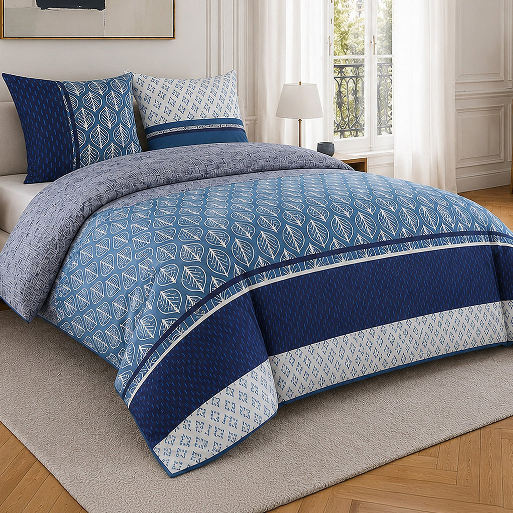 Tomy - Parures de Lit de Couette 3pcs avec 2 Taies - 100% Percale de Coton 71 Fils - Imprimé