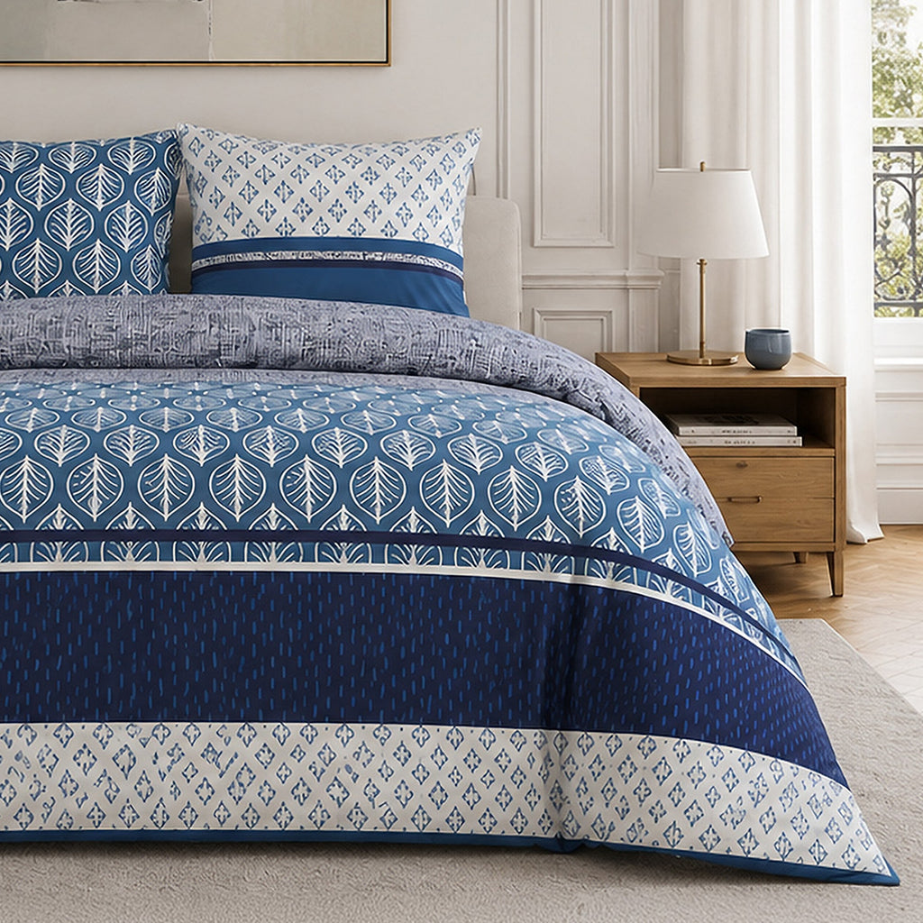 Tomy - Parures de Lit de Couette 3pcs avec 2 Taies - 100% Percale de Coton 71 Fils - Imprimé