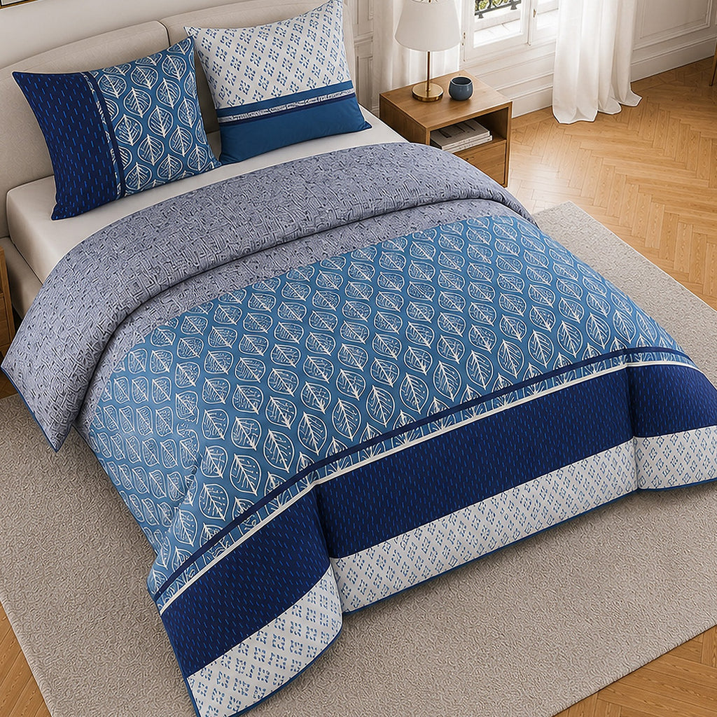 Tomy - Parures de Lit de Couette 3pcs avec 2 Taies - 100% Percale de Coton 71 Fils - Imprimé