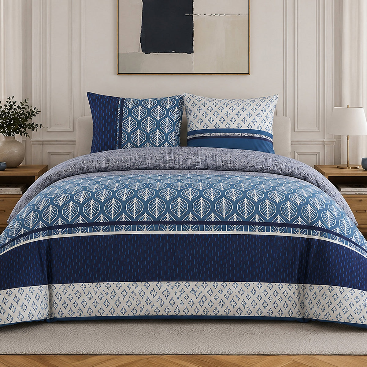 Tomy - Parures de Lit de Couette 3pcs avec 2 Taies - 100% Percale de Coton 71 Fils - Imprimé