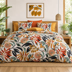Edonie - Parures de Lit de Couette 3pcs avec 2 Taies - 100% Percale de Coton 71 Fils - Imprimé