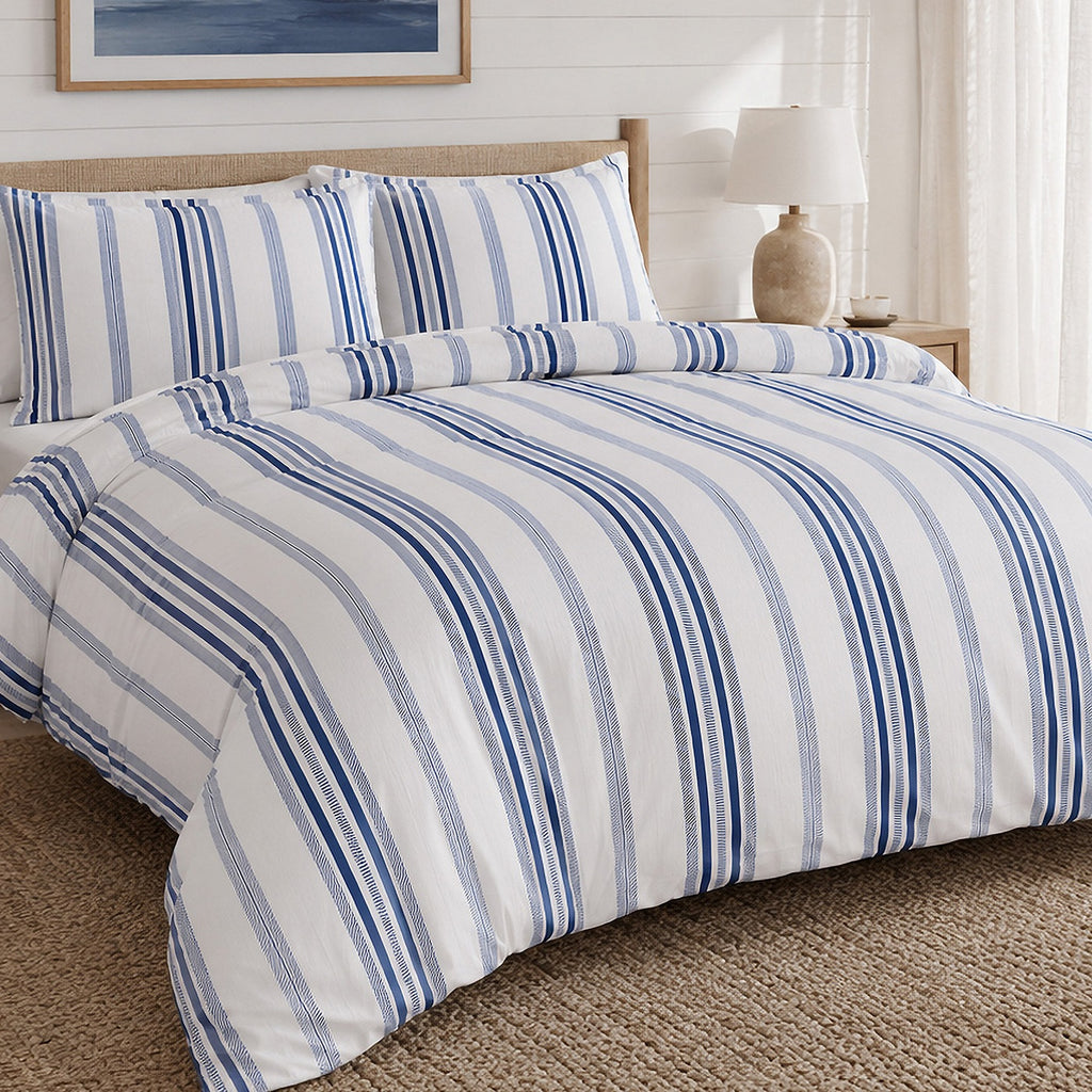 Mat - Parures de Lit de Couette 3pcs avec 2 Taies - 100% Percale de Coton 71 Fils - Imprimé