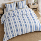Mat - Parures de Lit de Couette 3pcs avec 2 Taies - 100% Percale de Coton 71 Fils - Imprimé