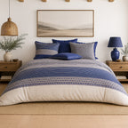 Blevaris - Parures de Lit de Couette 3pcs avec 2 Taies - 100% Percale de Coton 71 Fils - Imprimé