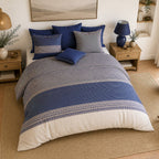 Blevaris - Parures de Lit de Couette 3pcs avec 2 Taies - 100% Percale de Coton 71 Fils - Imprimé