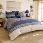 Blevaris - Parures de Lit de Couette 3pcs avec 2 Taies - 100% Percale de Coton 71 Fils - Imprimé
