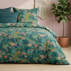 Zelya - Parures de Lit de Couette 3pcs avec 2 Taies - 100% Percale de Coton 71 Fils - Imprimé