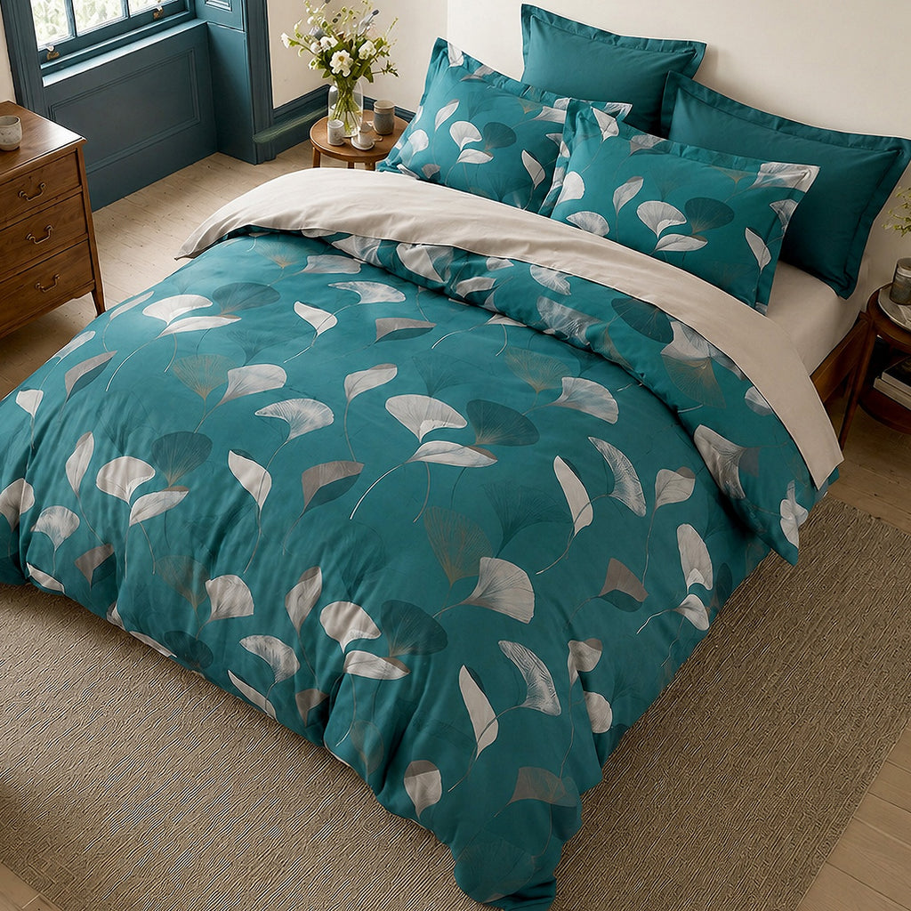 Apoline - Parures de Lit Housse de Couette 3 Pcs - 100% Coton 57fils - Imprimé