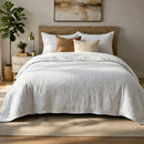 Parure Housse De Couette 3Pcs 100% Seersucker Victoria - Blanche
