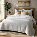 Parure Housse De Couette 3Pcs 100% Seersucker Victoria - Blanche