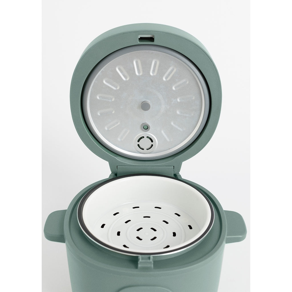 Studio Rice Cooker - 2L Electric Rice Cooker with Steamer Basket - Sage