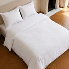 Nazim - Colcha - Cubrecama Colcha Acolchada Reversible - Poliéster - Blanco