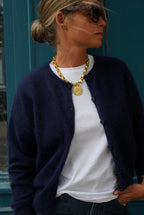 Ernest Angora Navy Vest