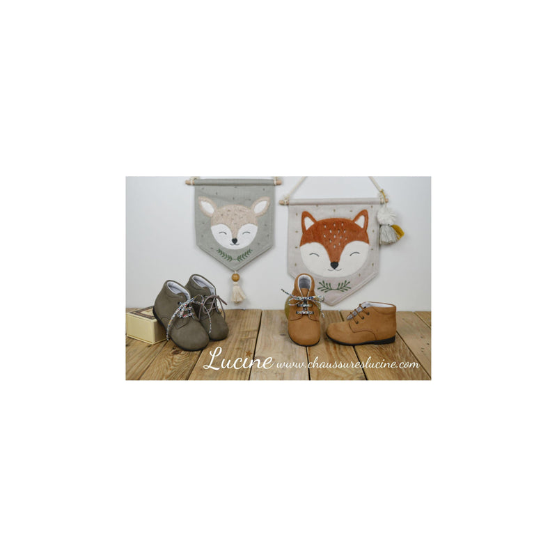 Chaussures Bottillons Souples Azylis Épurés- Nubuck Camel - Mixte