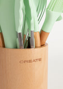 Kitchenware Studio - Silicone & Wood Kitchen Utensils - Pastel Green