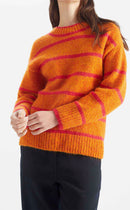 Pull Bande - Orange - Femme