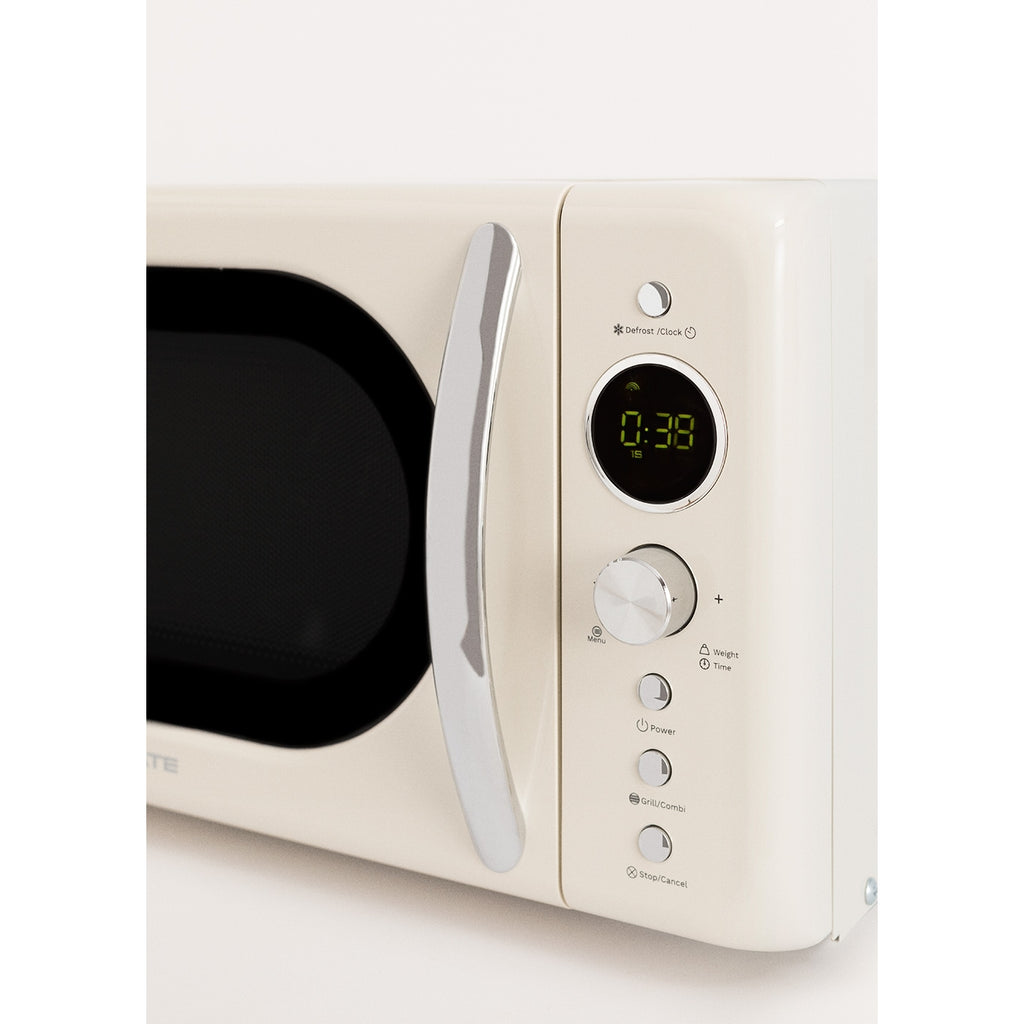 Microwave Retro - Microondas Grill Digital 900W - Blanco Roto