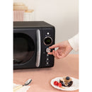 Microwave Retro - 900W Digital Grill Microwave - Black