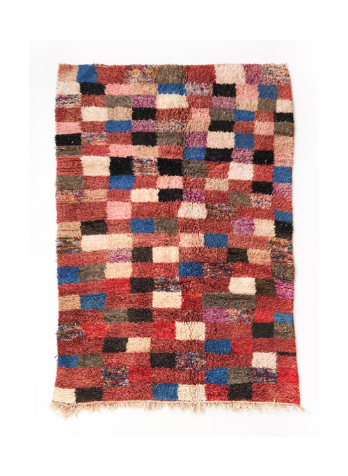 Tapis Berbère Marocain Boujaad - Multicolore