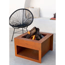 Fire Pit Cube - Brasero cuadrado para exterior en acero corten