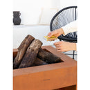 Fire Pit Cube - Brasero cuadrado para exterior en acero corten