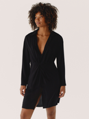 Black Water Slit Shirt