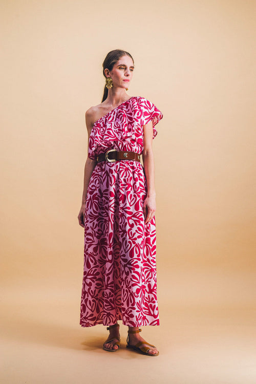Céleste vestido largo aberturas