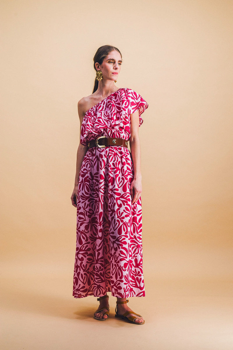 Céleste vestido largo aberturas