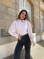 Blusa marrón rosa suave