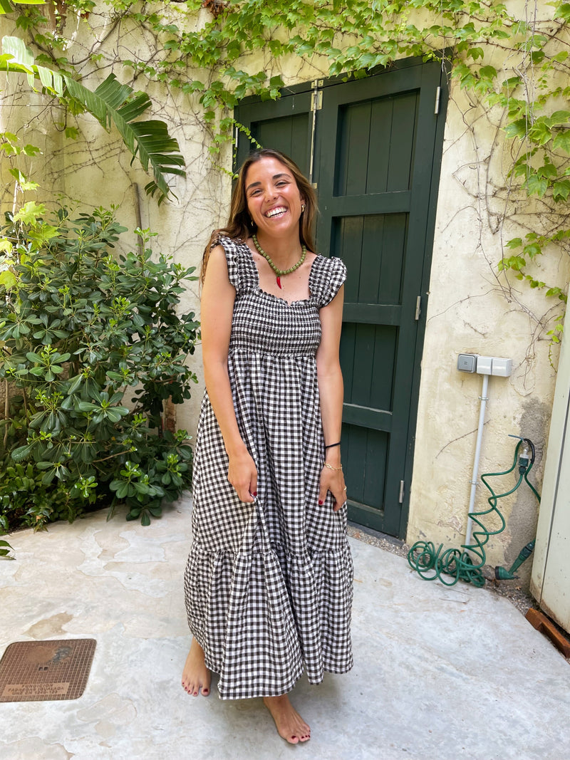 Robe Amaia Marron Vichy