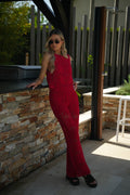 Top Crochet Léo - Rouge