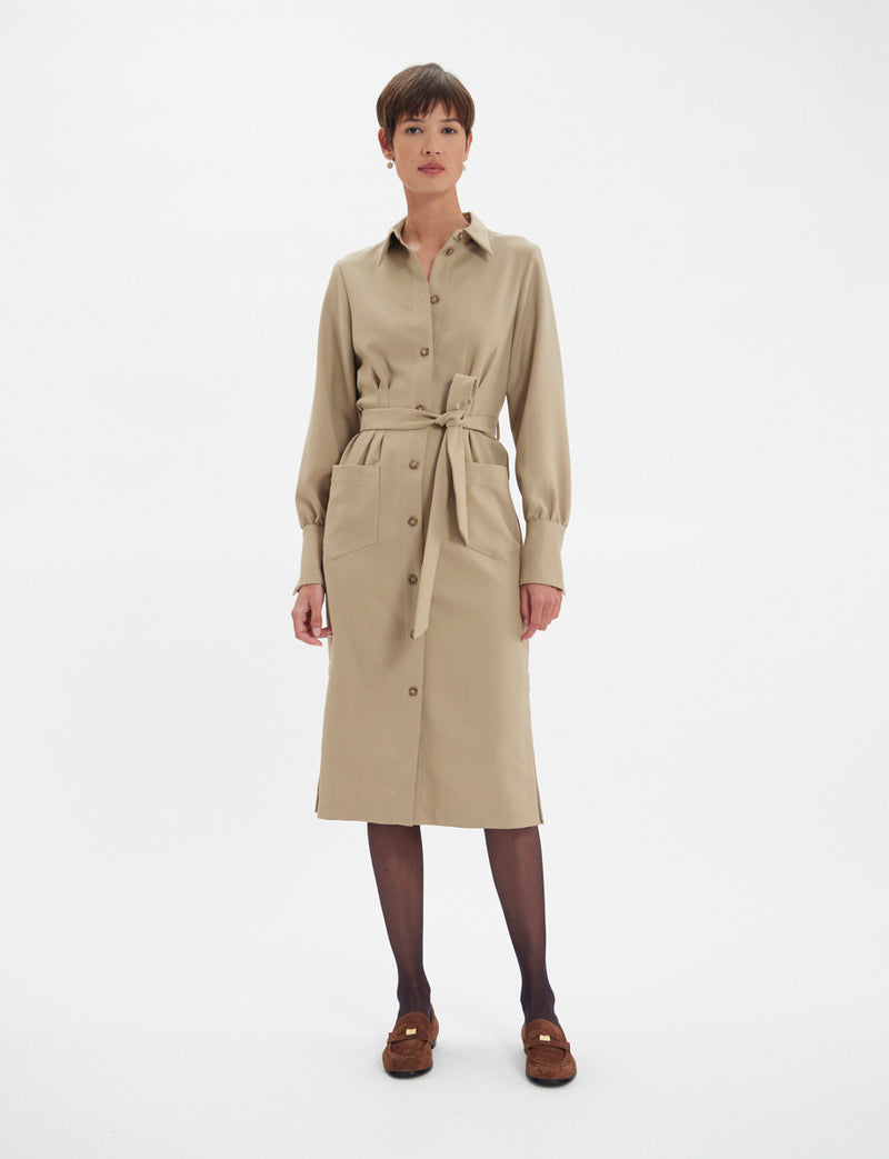 Rosabella Day Dress - Beige
