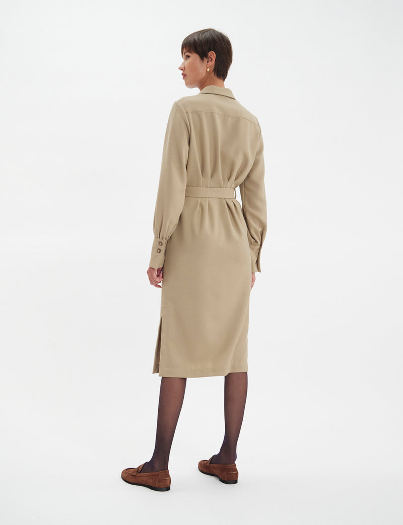 Rosabella Day Dress - Beige