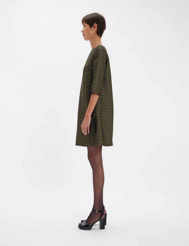 Megan Cocktail Dress - Gold - Black