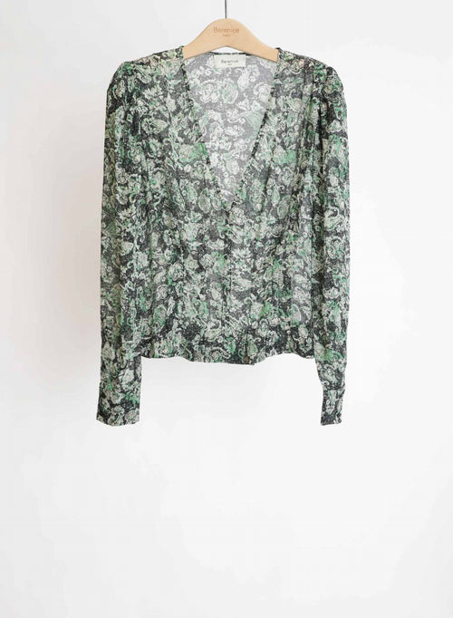 Blouse Imprimé Plissee - Green Peninsula